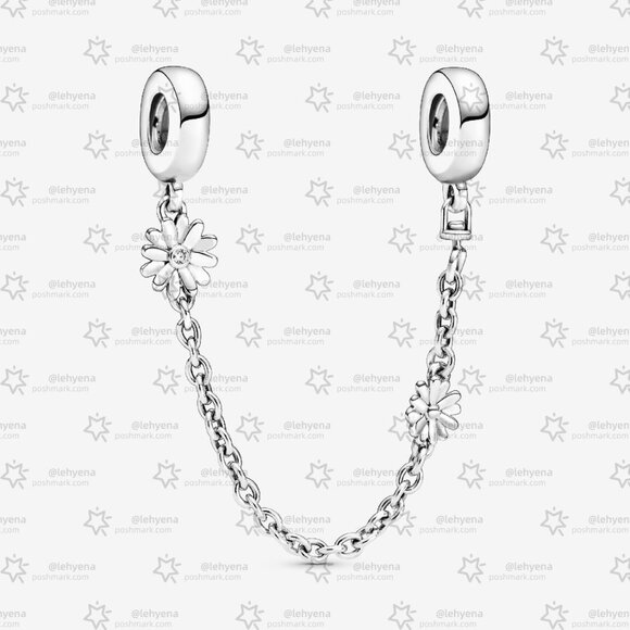 Pandora Daisy Flower Safety Chain Charm - Picture 1 of 4
